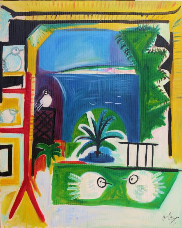 Dorla - Les Pigeons étude 2 - 100x80cm