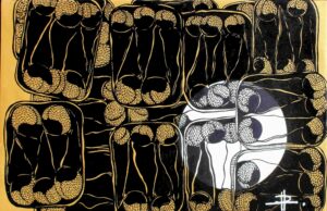 Dorla - Yaya Sardines Or - 65x100cm