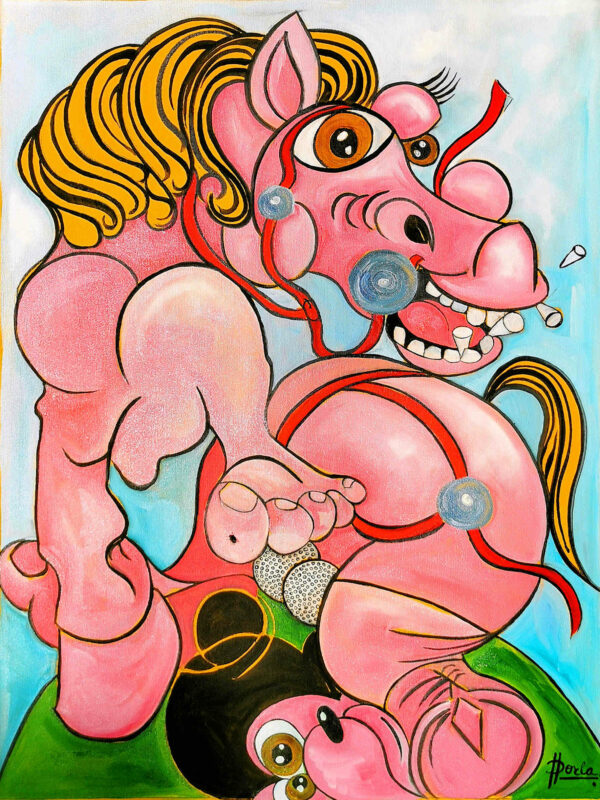 Dorla - Saint Mickey et le Dragon - 81x60cm