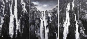 Dorla - Cascades monochrome - 73x54cmx3 - Triptyque