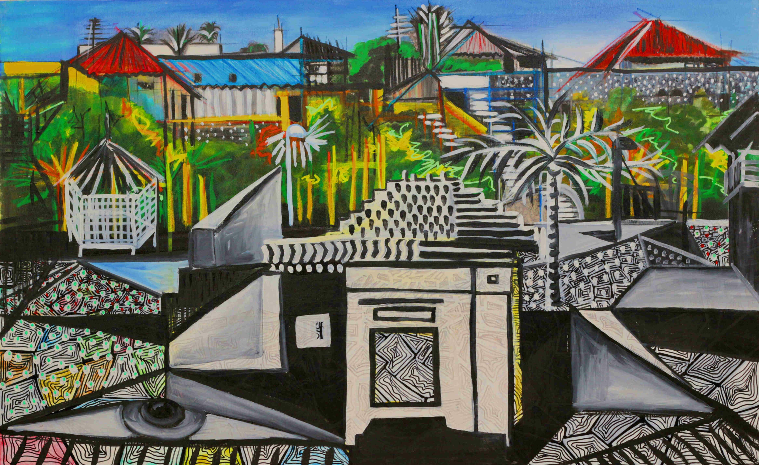 huile sur toile , Dorla, Artiste, peinture, sculpture, île de la Réunion