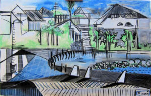 huile sur toile , Dorla, Artiste, peinture, sculpture, île de la Réunion