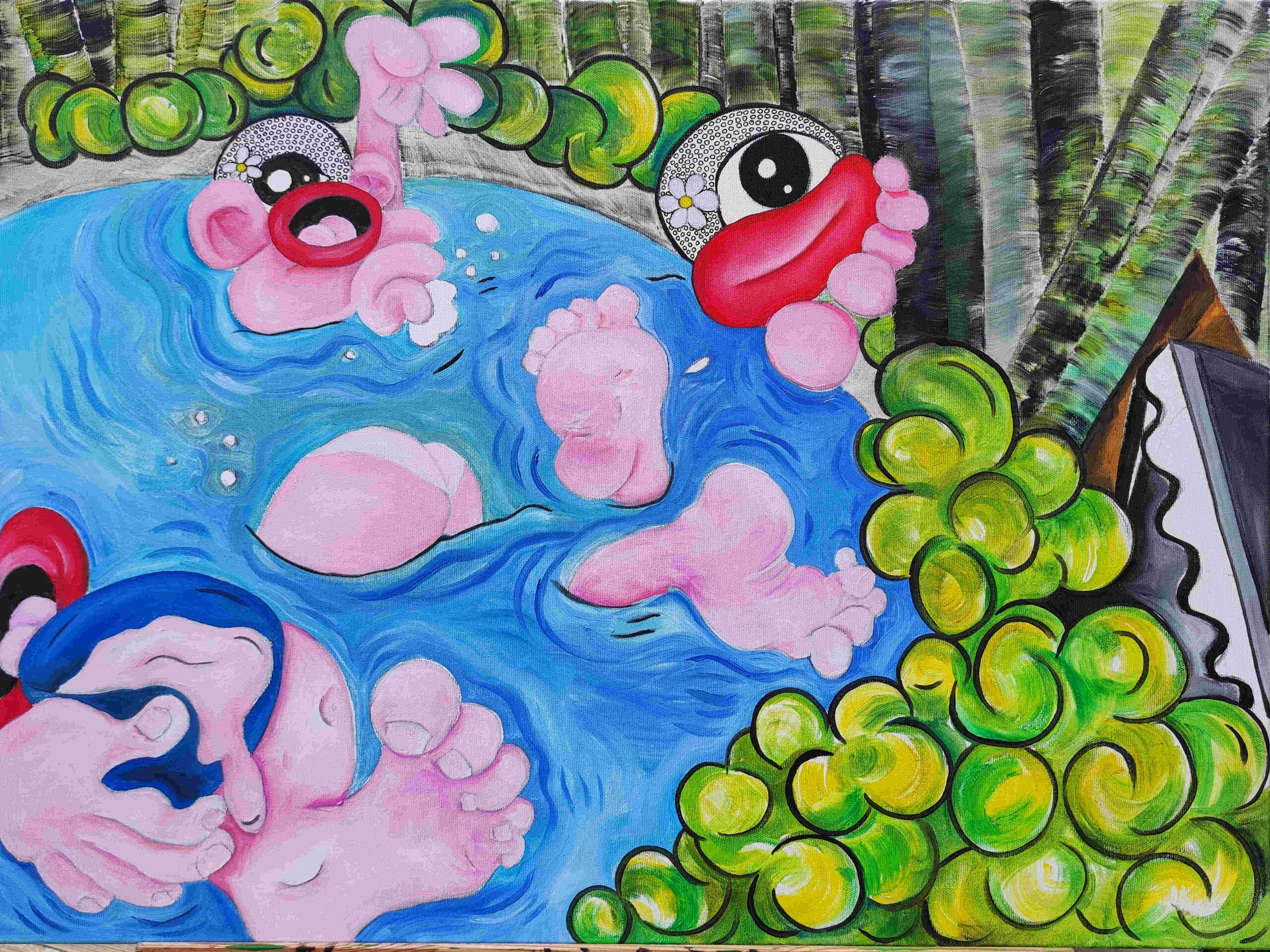 huile sur toile , Dorla, Artiste, peinture, sculpture, île de la Réunion