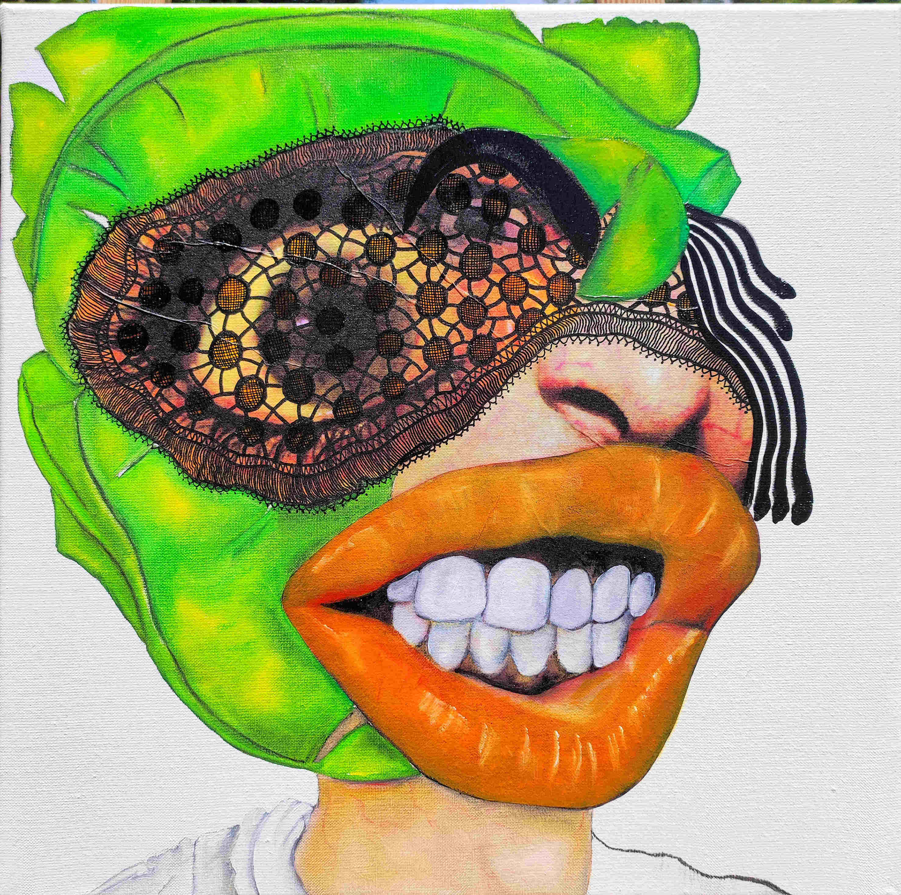 Dorla - Femme qui pleure se dévoile 9 - 50X50cm