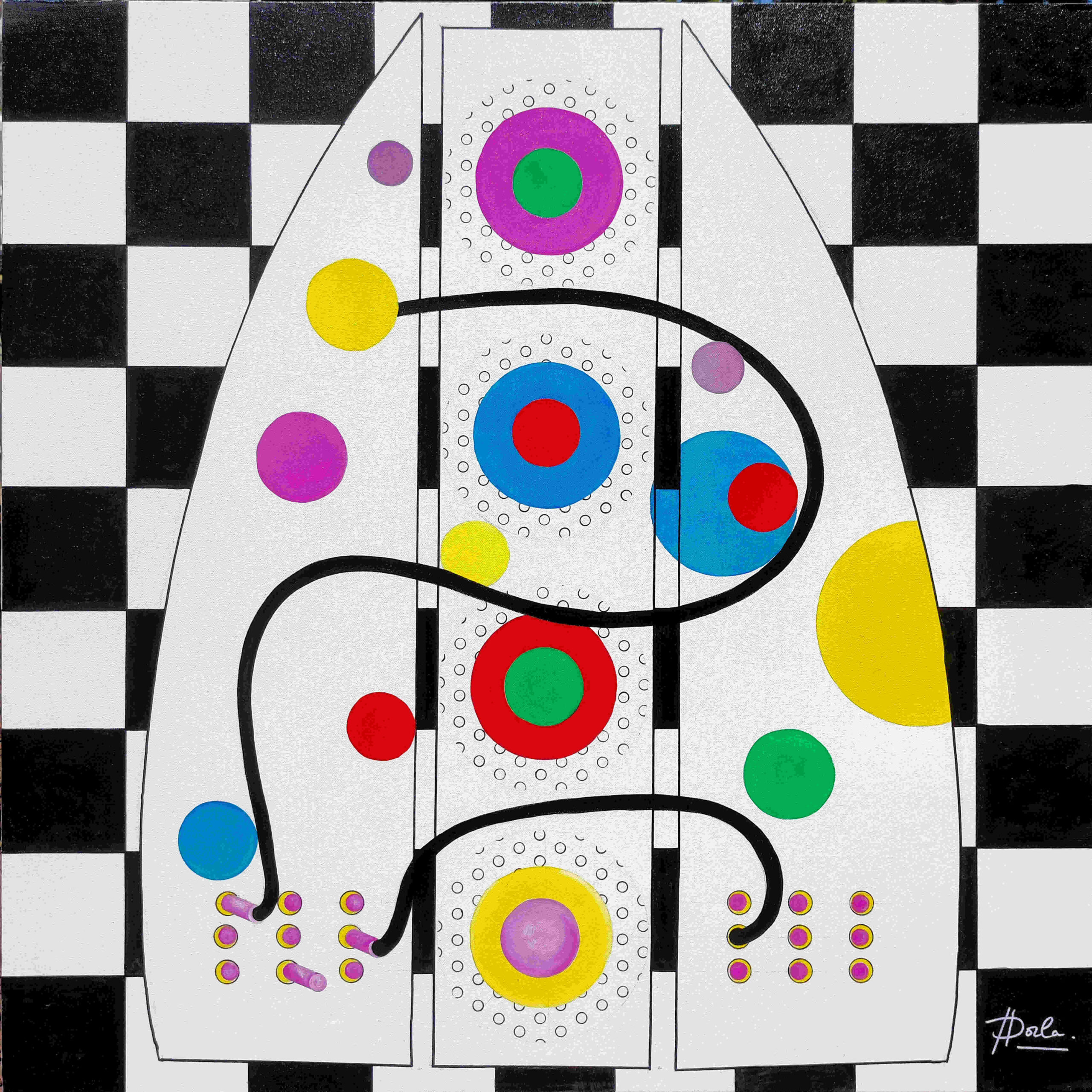 Dorla - Le Baffle Plane 2  – 90X90cm