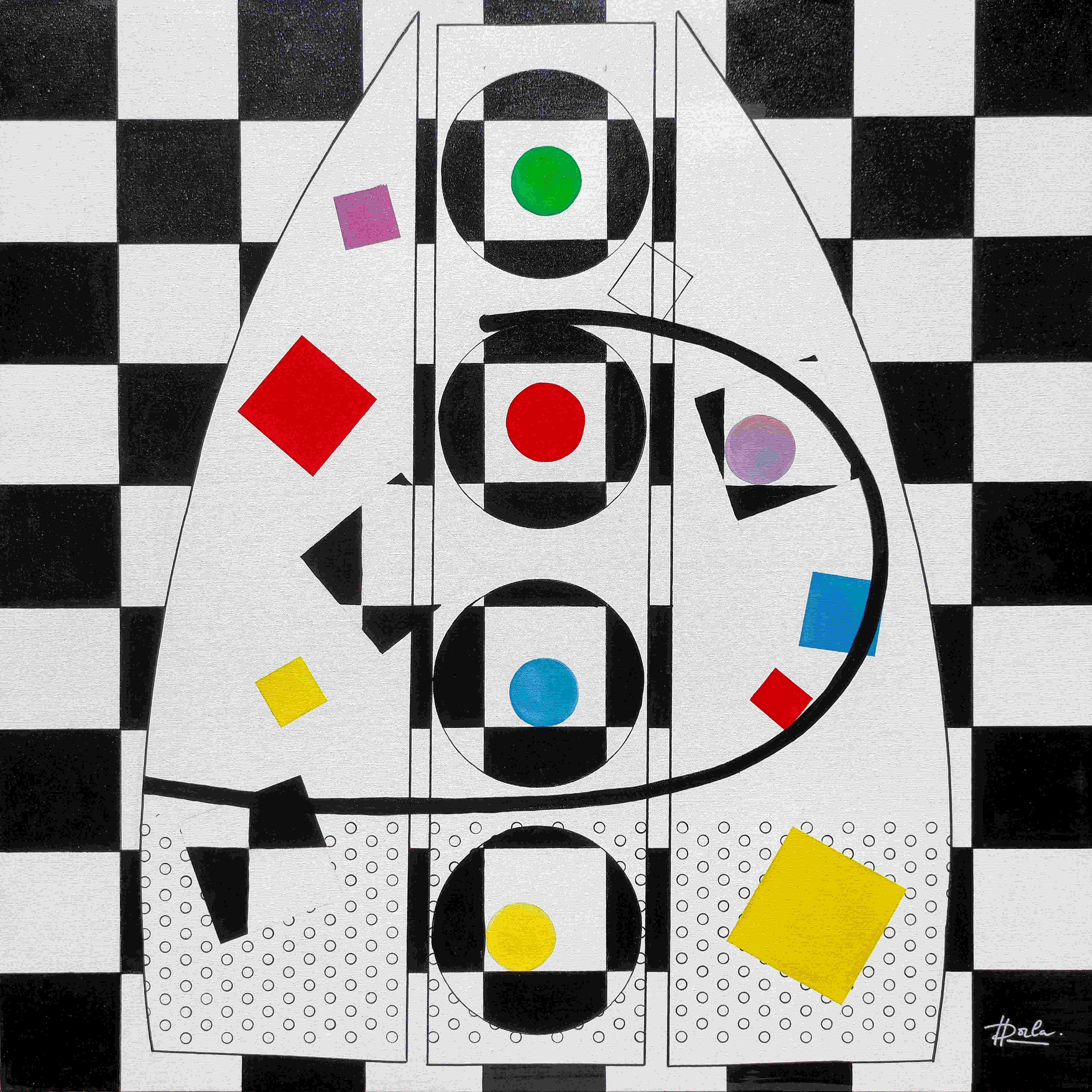 Dorla - Le Baffle Plane 3 – 90X90cm