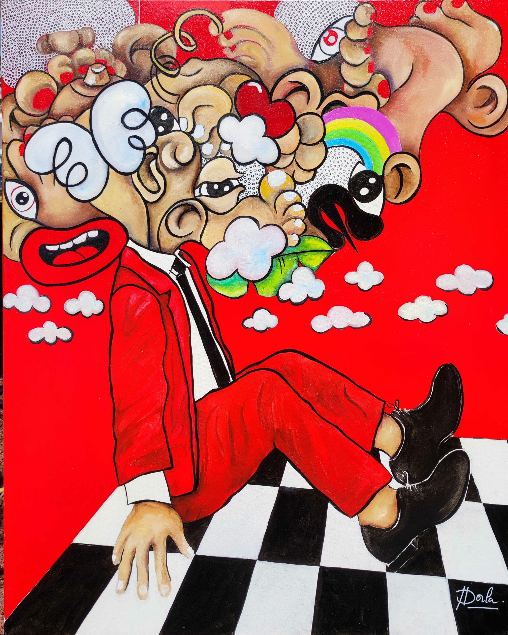 Dorla - L'Homme pas tranquille - 100X80cm