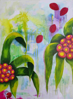 2026-15-Gardiens-du-vivantaquarelle-et-acrylique-sur-toile-de-coton-81x60cm-Dominique-Dorla-Artiste-Ile-de-la-Reunion
